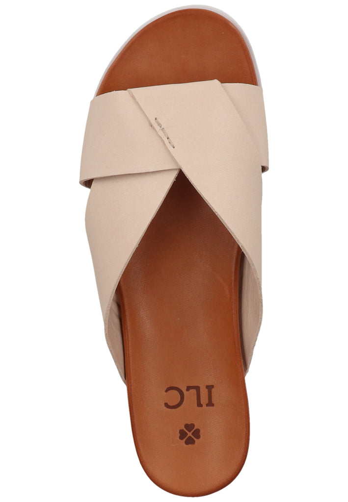 ILC Pantoletten Leder Beige