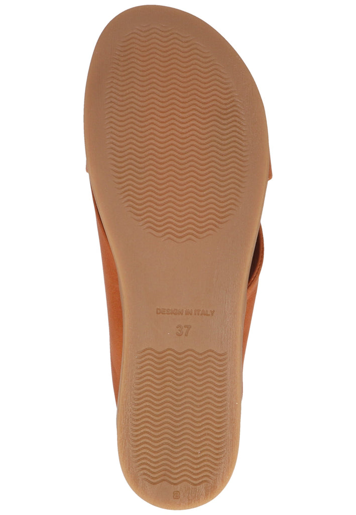 ILC Pantoletten Leder Cognac