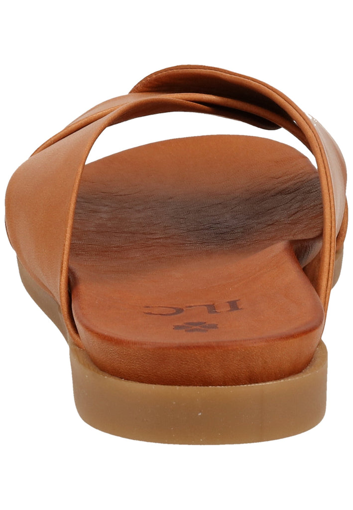 ILC Pantoletten Leder Cognac