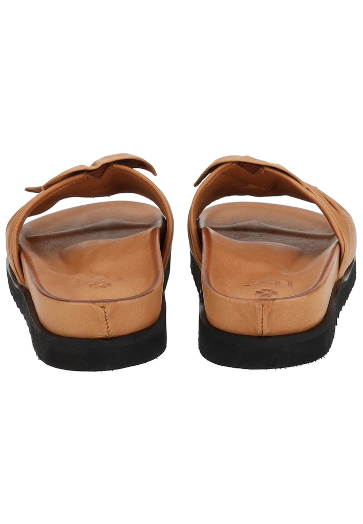 ILC Pantoletten Leder Mittelbraun