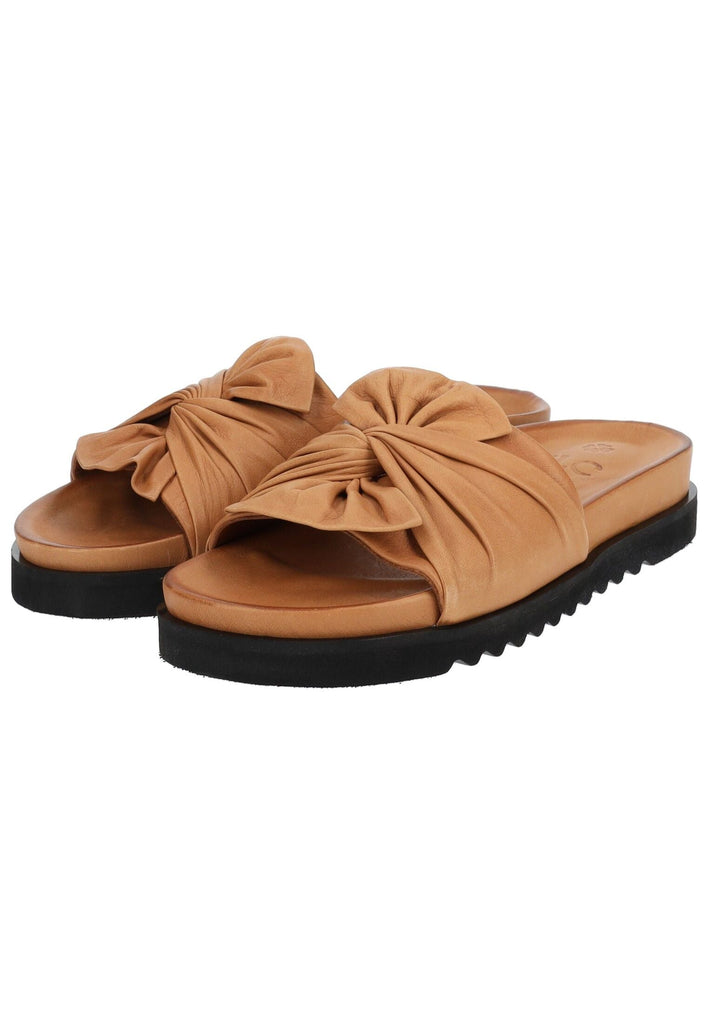 ILC Pantoletten Leder Mittelbraun