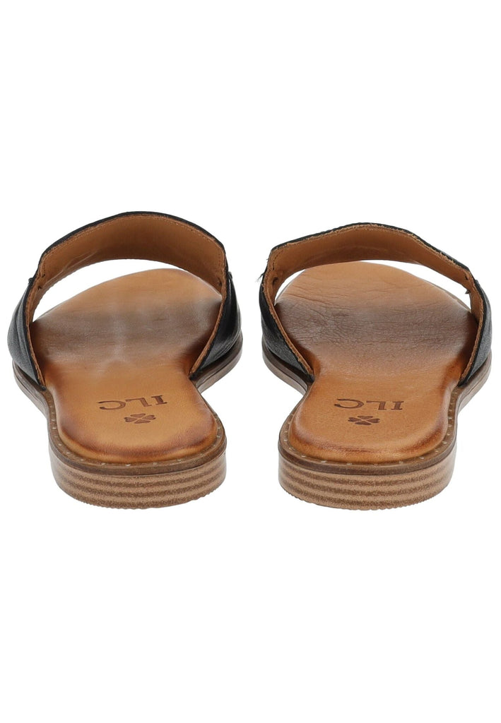 ILC Pantoletten Leder Schwarz