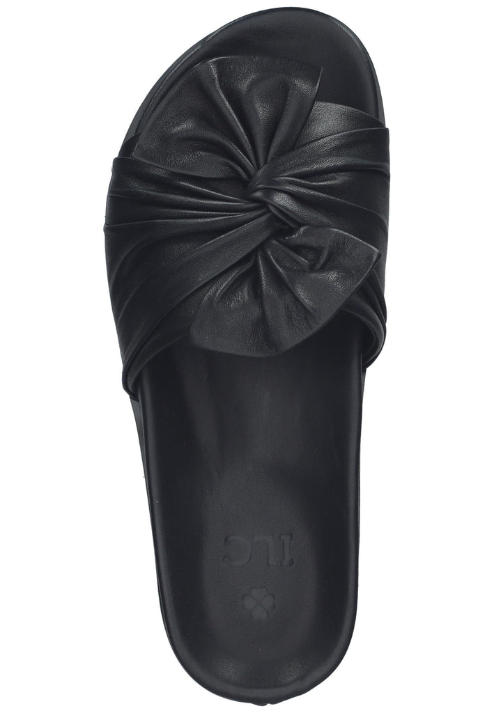 ILC Pantoletten Leder Schwarz