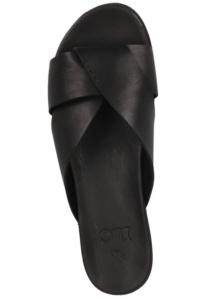 ILC Pantoletten Leder Schwarz