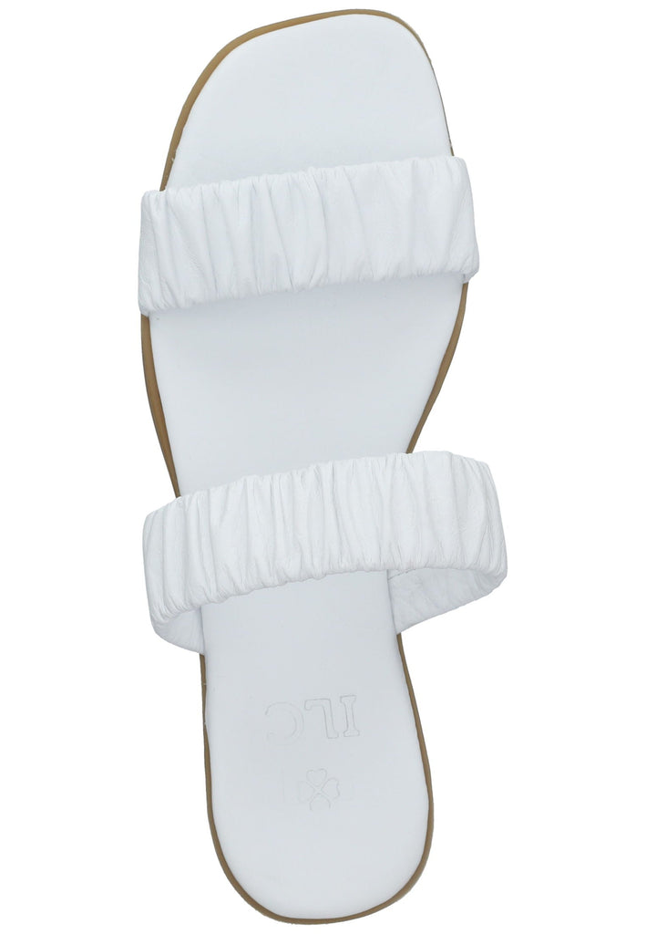 ILC Pantoletten Leder Weiß