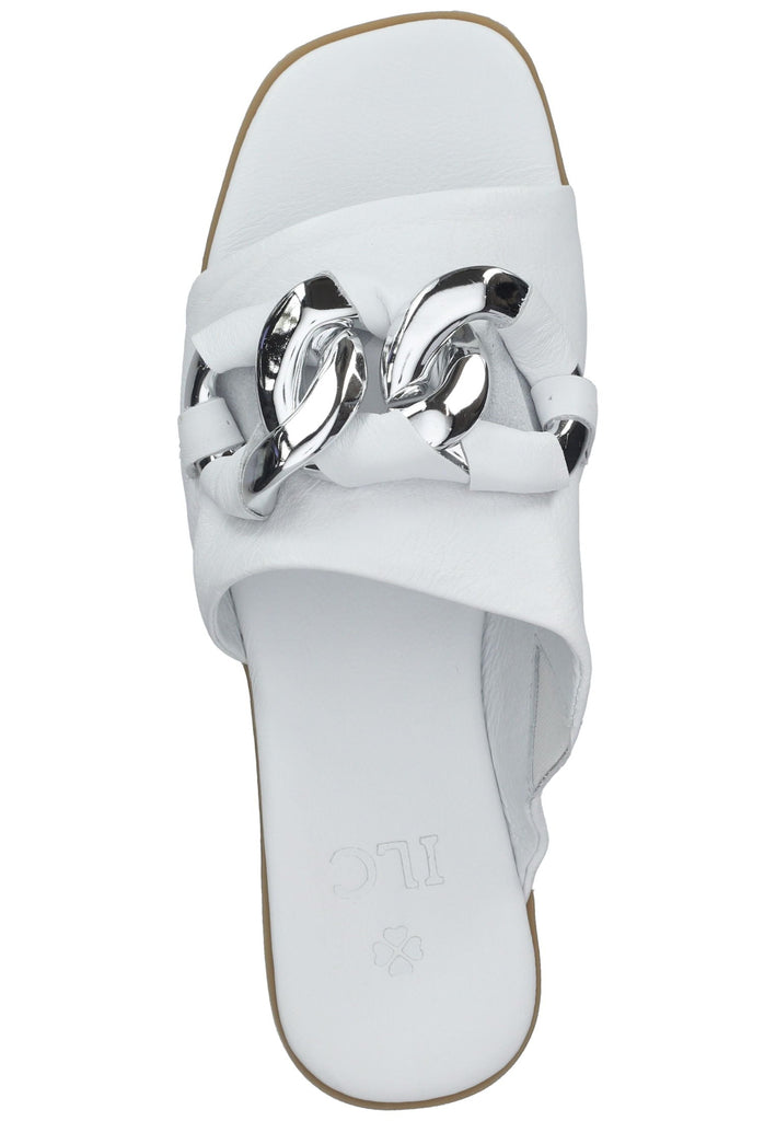 ILC Pantoletten Leder Weiß