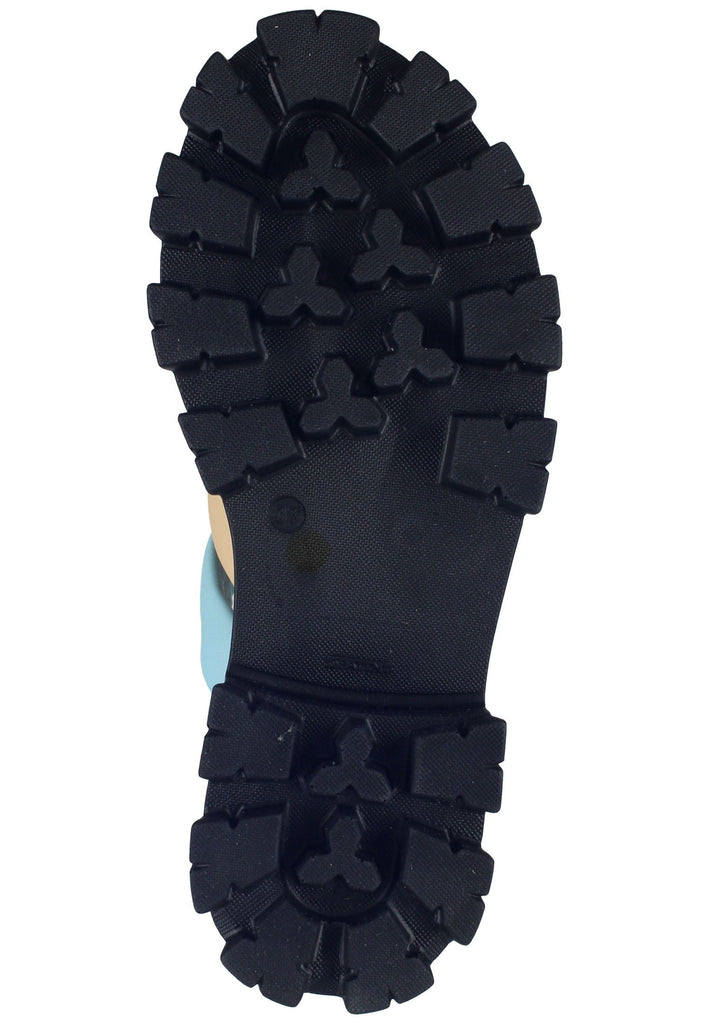 ILC Sandalen Leder Beige/Blau