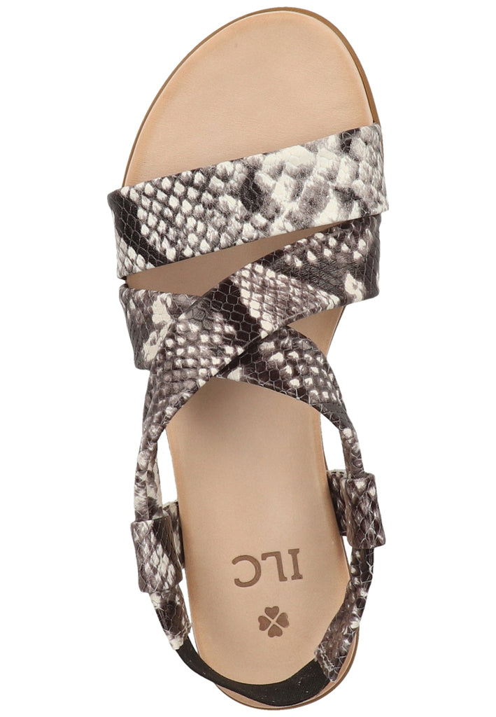 ILC Sandalen Leder Schwarz/Weiß