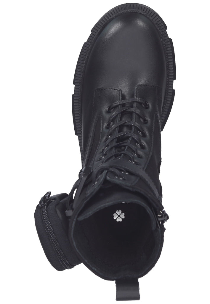 ILC Stiefelette Leder/Textil Schwarz