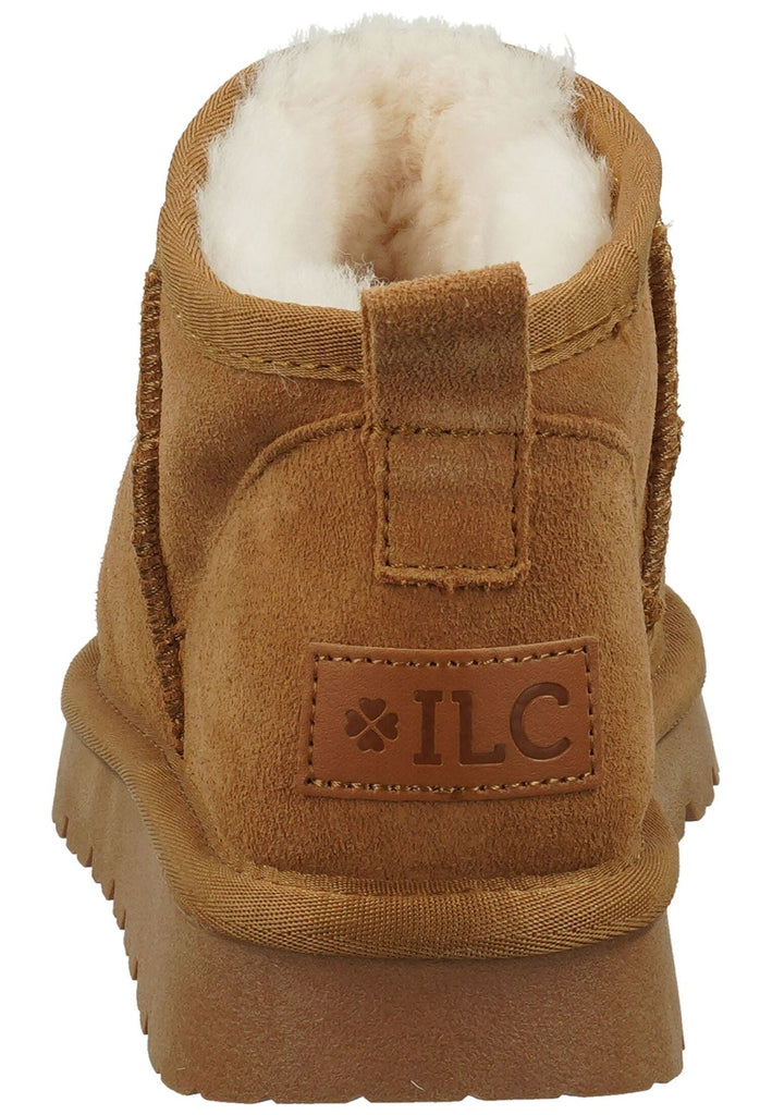 ILC Stiefelette Veloursleder Cognac Warmfutter