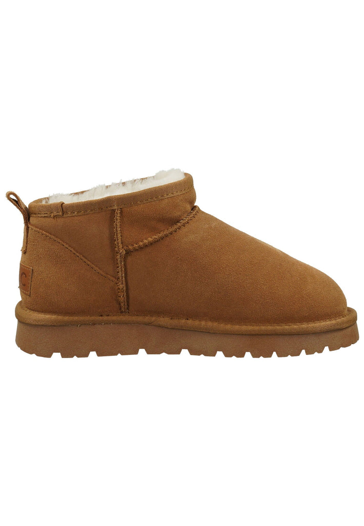 ILC Stiefelette Veloursleder Cognac Warmfutter
