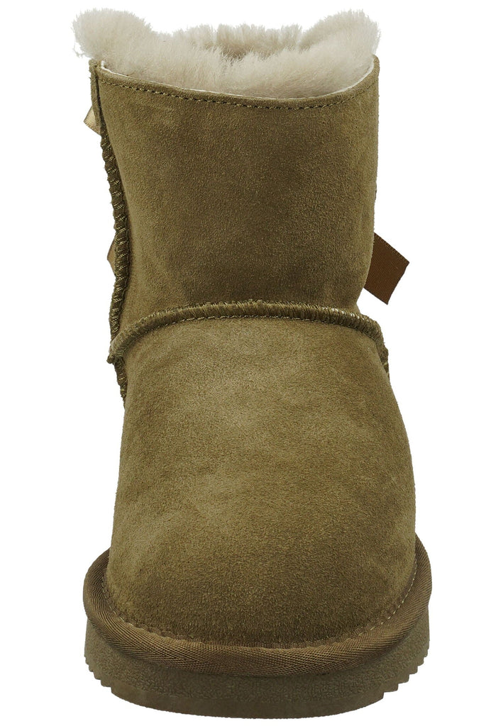 ILC Stiefelette Veloursleder Khaki Warmfutter