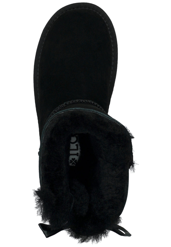 ILC Stiefelette Veloursleder Schwarz Warmfutter