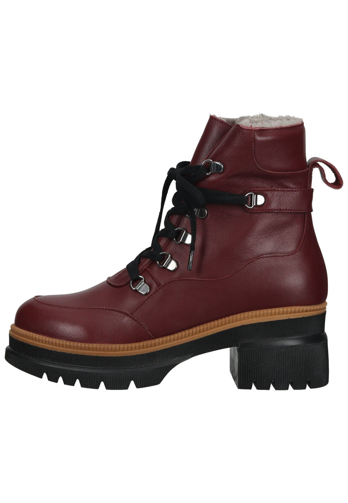 Stiefeletten ILC Stiefelette Leder Bordeaux Warmfutter