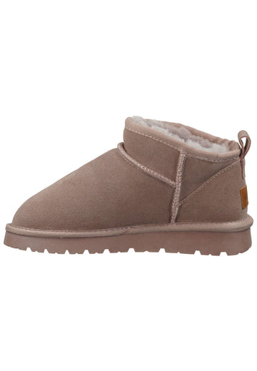 Stiefeletten ILC Stiefelette Leder Lilac Warmfutter