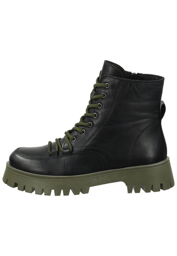 Stiefeletten ILC Stiefelette Leder Schwarz Warmfutter