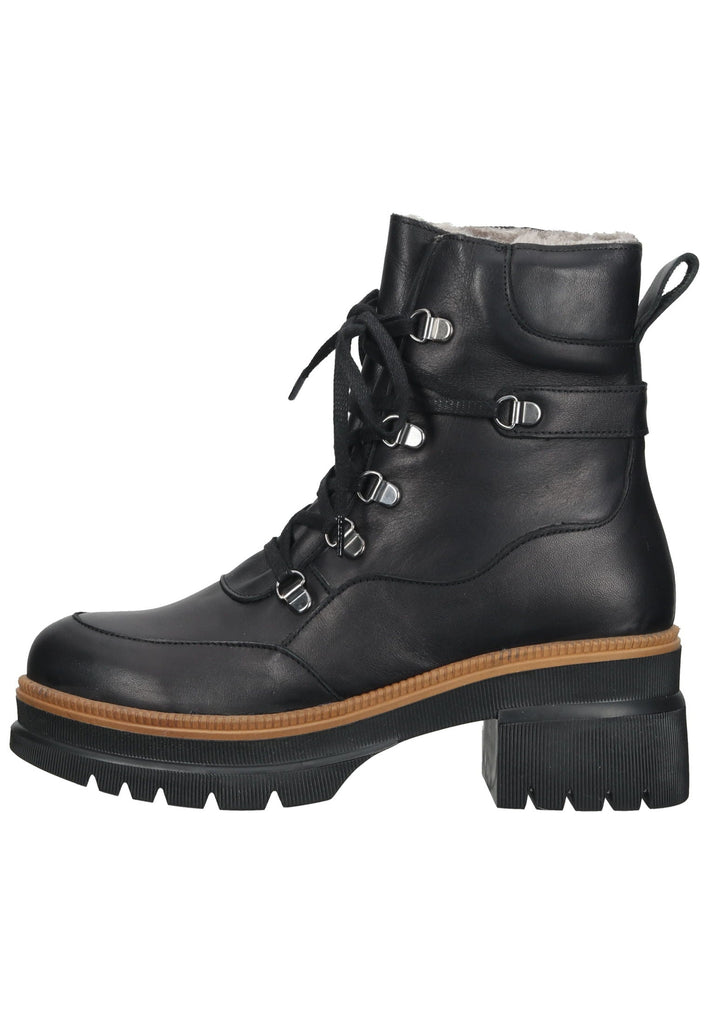 Stiefeletten ILC Stiefelette Leder Schwarz Warmfutter