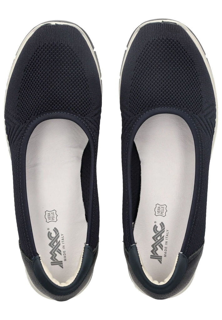 IMAC Ballerinas Lederimitat/Textil Blau/Weiß