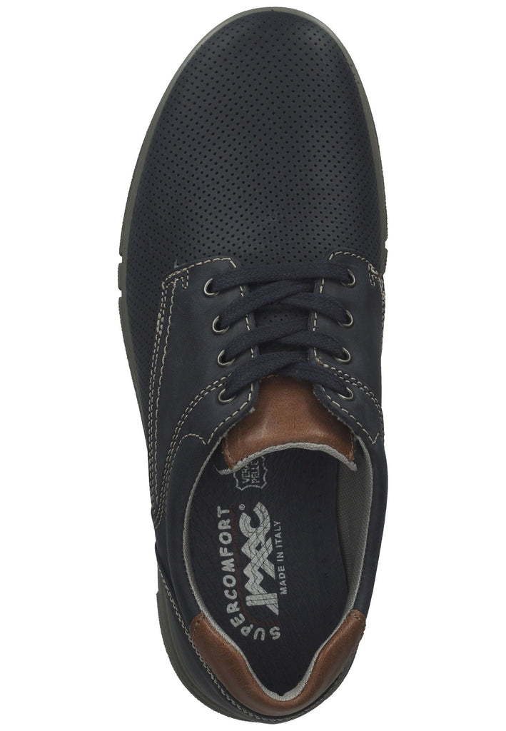 IMAC Halbschuhe Leder Blau/Braun