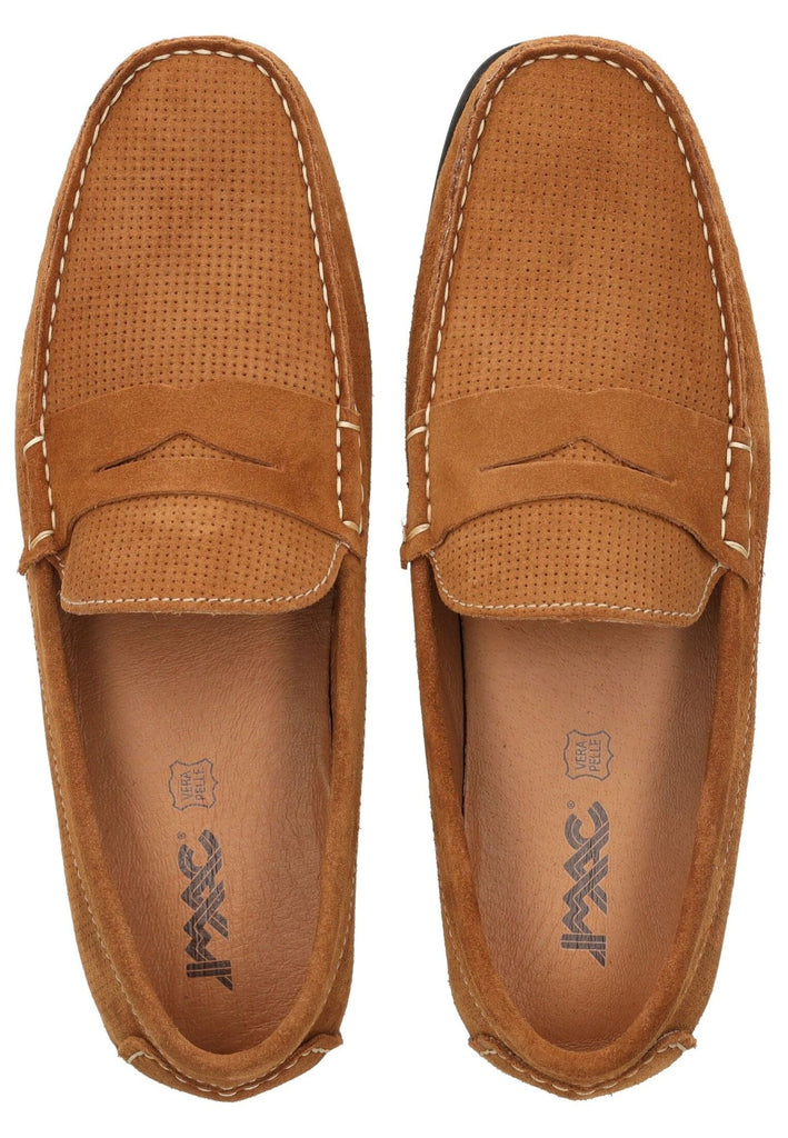 IMAC Mokassin Veloursleder Tobacco