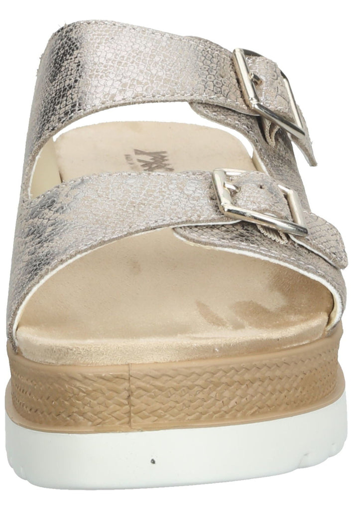 IMAC Pantoletten Leder Beige/Grau