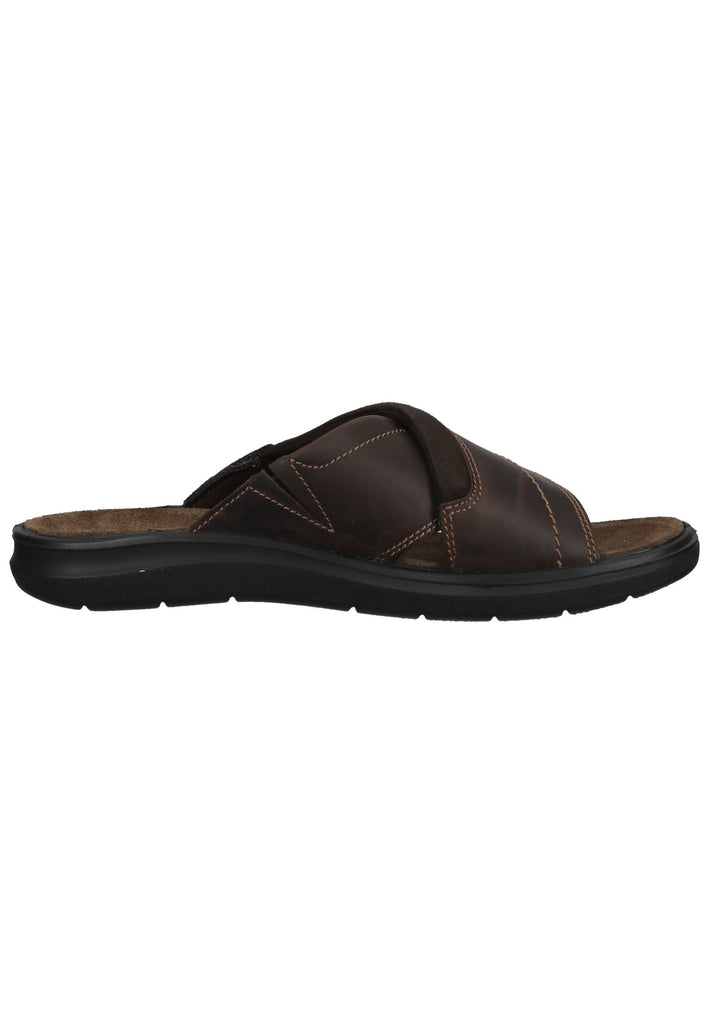IMAC Pantoletten Leder Dunkelbraun