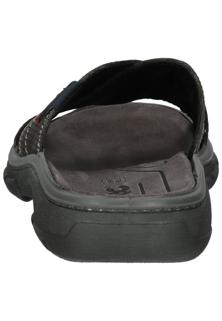 IMAC Pantoletten Leder Grau/Blau