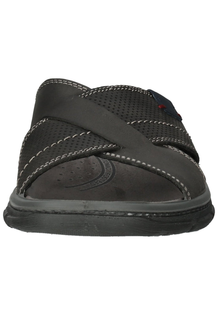 IMAC Pantoletten Leder Grau/Blau