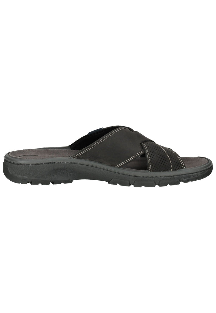 IMAC Pantoletten Leder Grau/Blau