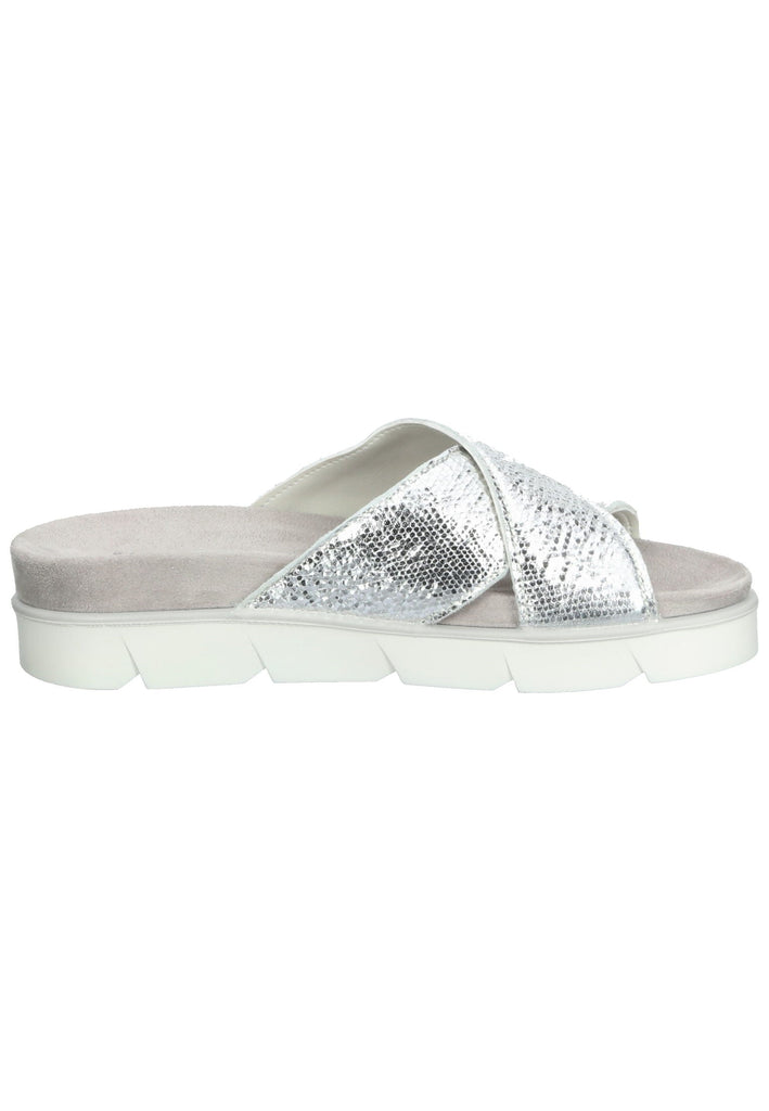 IMAC Pantoletten Leder Silber/Grau