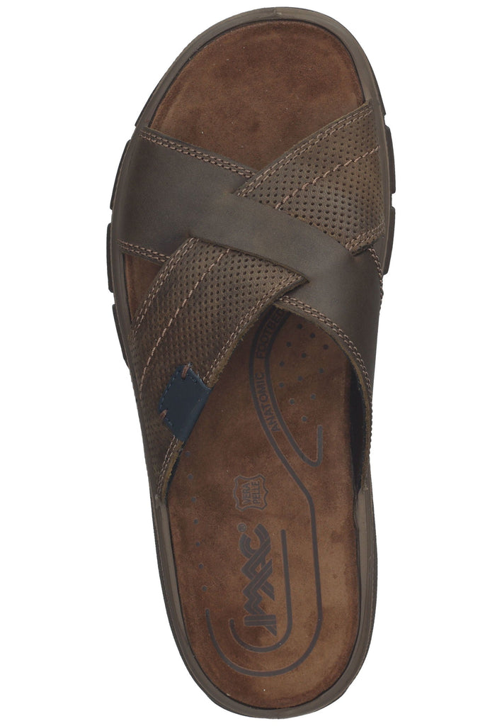 IMAC Pantoletten Leder Taupe