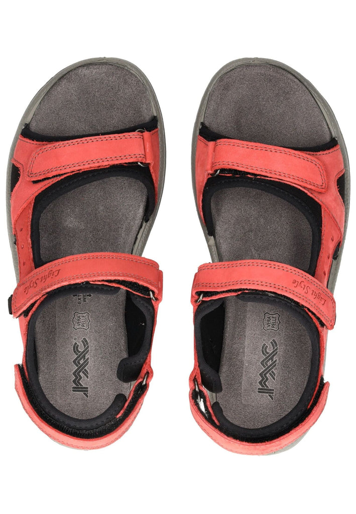 IMAC Sandalen Leder Rot/Schwarz