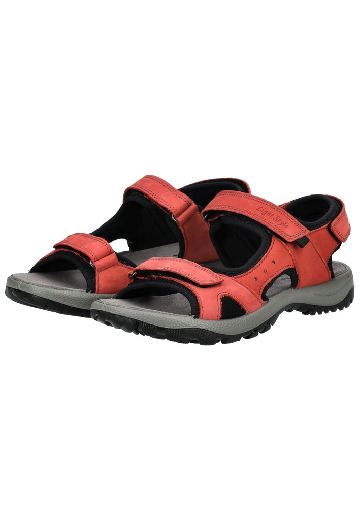 IMAC Sandalen Leder Rot/Schwarz