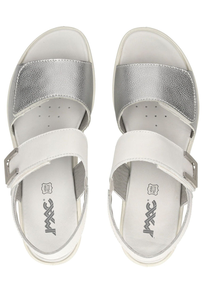 IMAC Sandalen Leder Silber/Weiß
