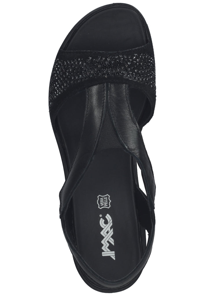 IMAC Sandalen Leder/Textil Schwarz/Schwarz