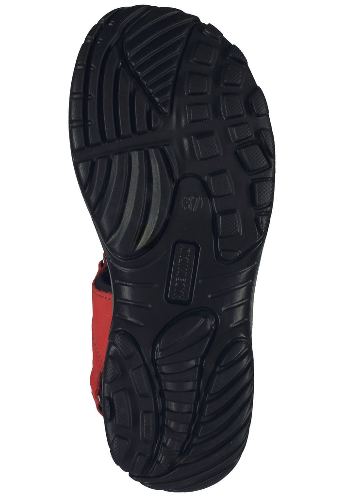 IMAC Sandalen Nubukleder Rot/Schwarz