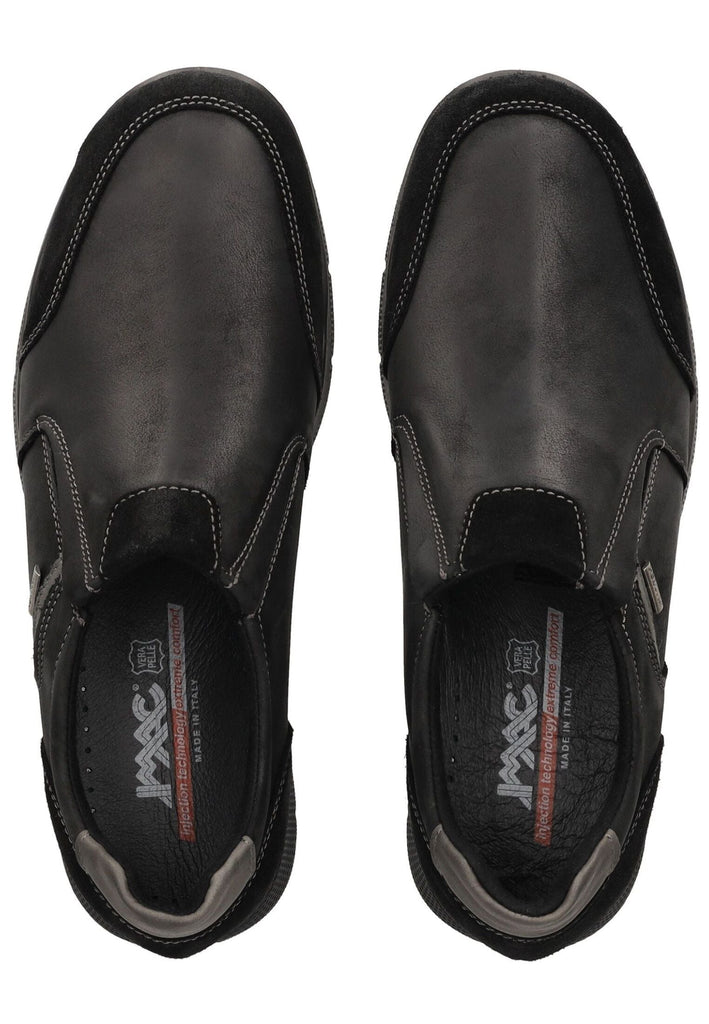 IMAC Slipper Leder Schwarz/Grau