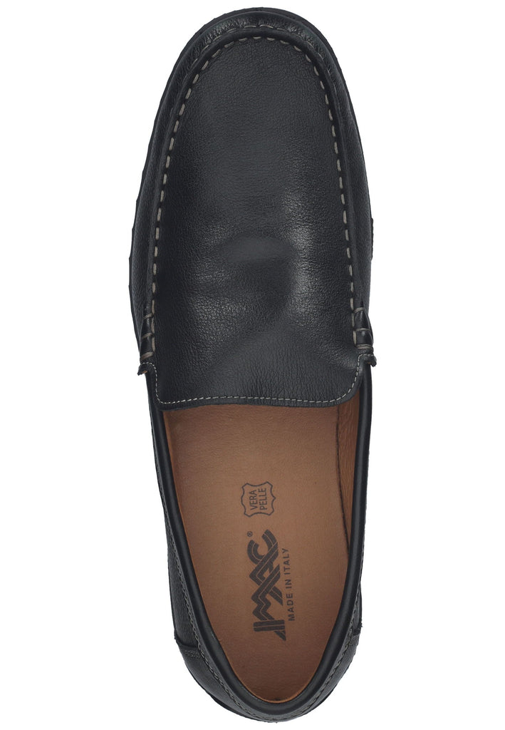 IMAC Slipper Leder Schwarz/Schwarz