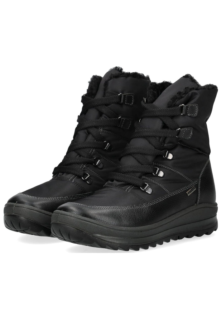 IMAC Stiefelette Leder Schwarz Warmfutter