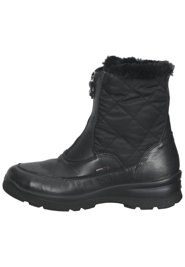 Stiefeletten IMAC Stiefelette Leder/Textil Schwarz Warmfutter