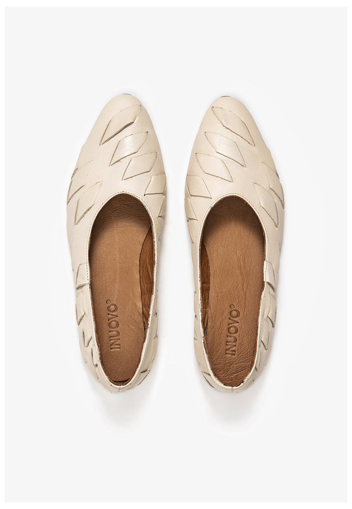 Inuovo Ballerinas Leder Beige