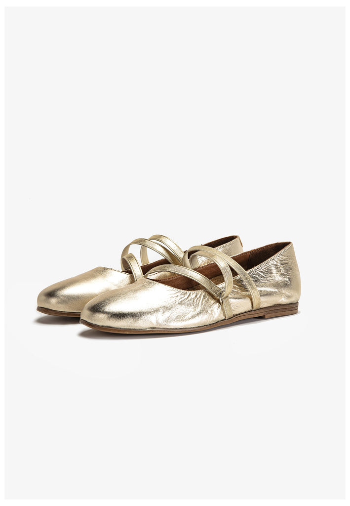 Inuovo Ballerinas Leder Gold