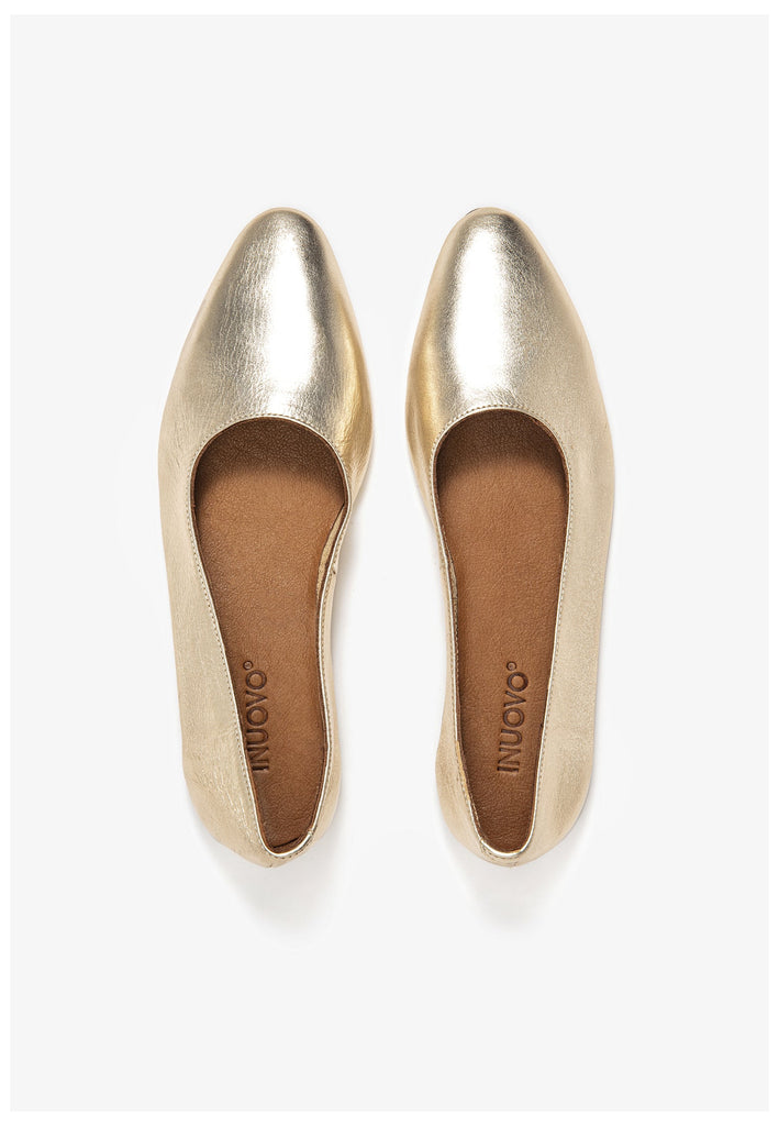 Inuovo Ballerinas Leder Gold