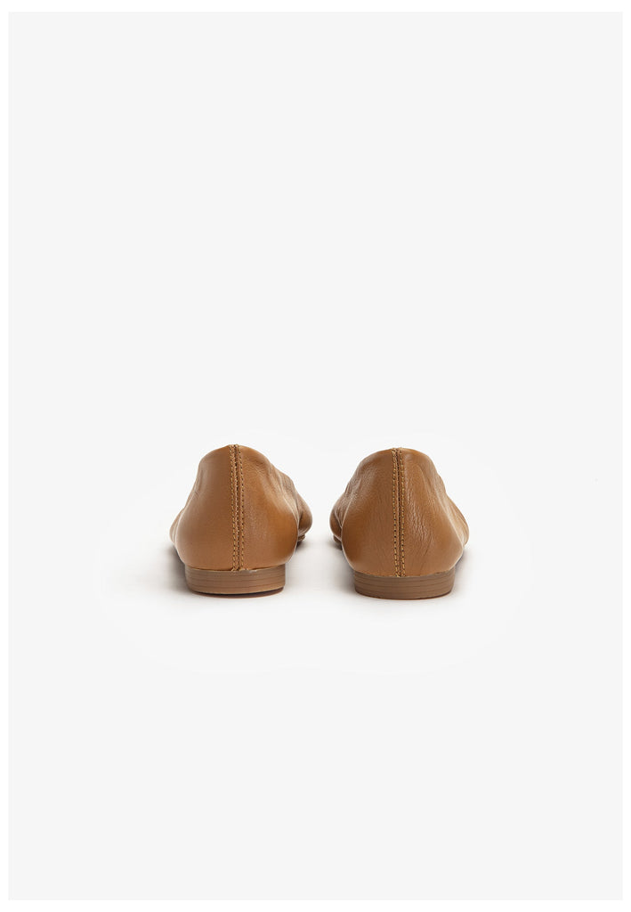 Inuovo Ballerinas Leder Mittelbraun