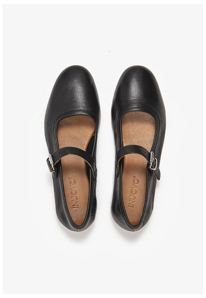 Inuovo Ballerinas Leder Schwarz