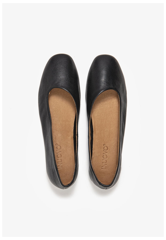 Inuovo Ballerinas Leder Schwarz