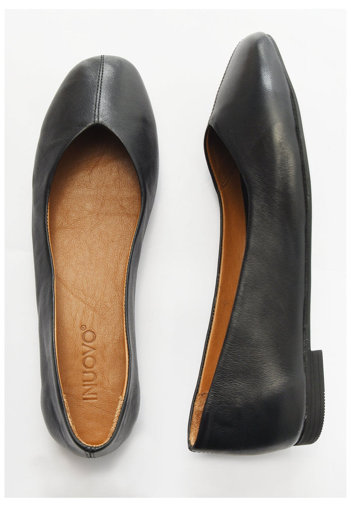 Inuovo Ballerinas Leder Schwarz