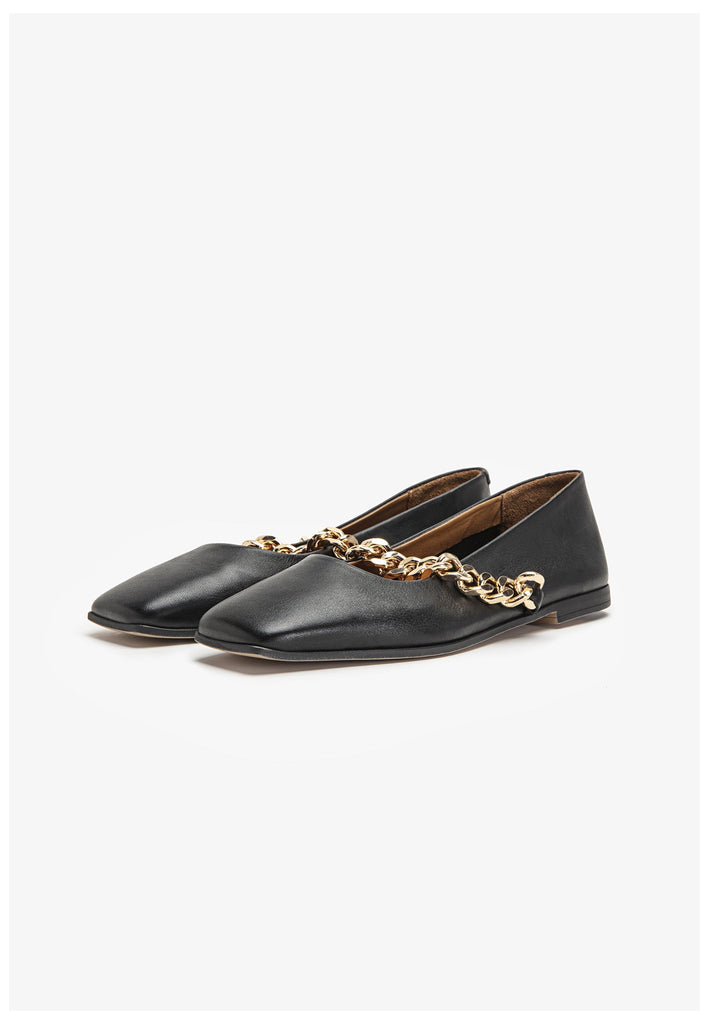 Inuovo Ballerinas Leder Schwarz