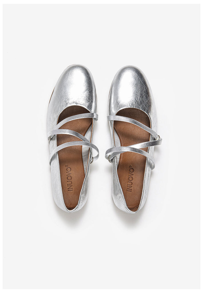 Inuovo Ballerinas Leder Silber