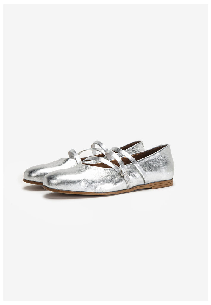 Inuovo Ballerinas Leder Silber